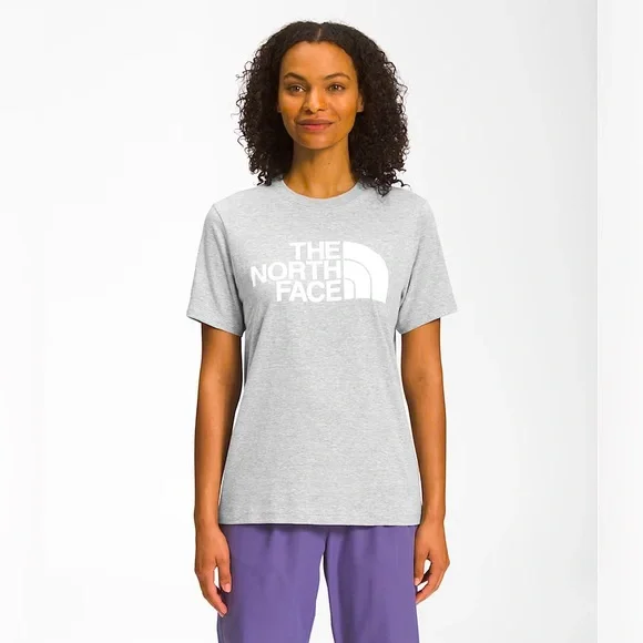 Women’s Small Standard Fit North Face Grey & White TShirt - Picture 1 of 12